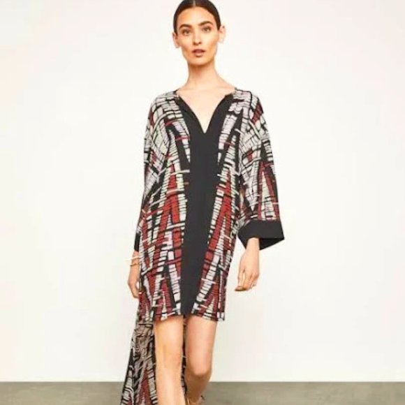 BCBGMaxAzria Dresses & Skirts - Bcbgmaxazria Tandori Spice Hi Low Long Sleeve Dress